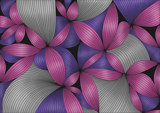 Zentangel  Blumen Lineart