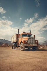 A ground level shot of a truck, AI generated Image