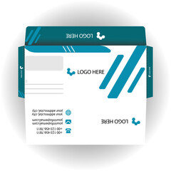 Vector corporate envelope design template.
