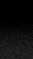 Falling numbers, big data concept. Binary white disorderly flying digits.