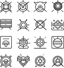 Workplace web icons Vector