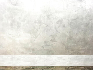 Light colored cement walls with a polished loft pattern.