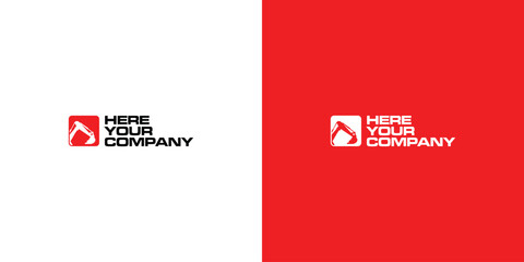 Excavator Vector Logo Template. Heavy equipment logo vector for construction company.