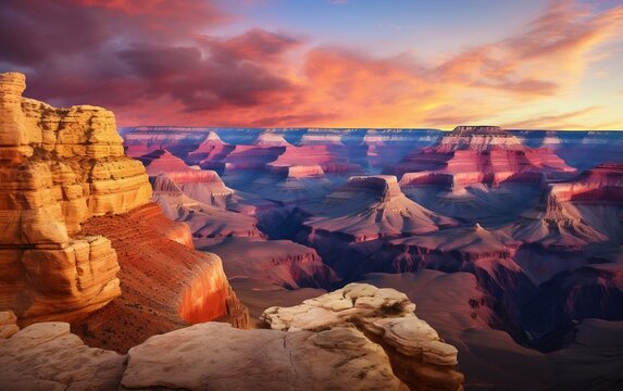 AI Enhancing Grand Canyon's Dusk Colors