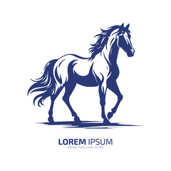horse standing logo icon vector illustration design template silhouette isolated symbol