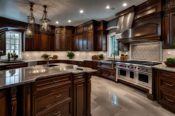 Beautiful bespoke kitchen with intricate details