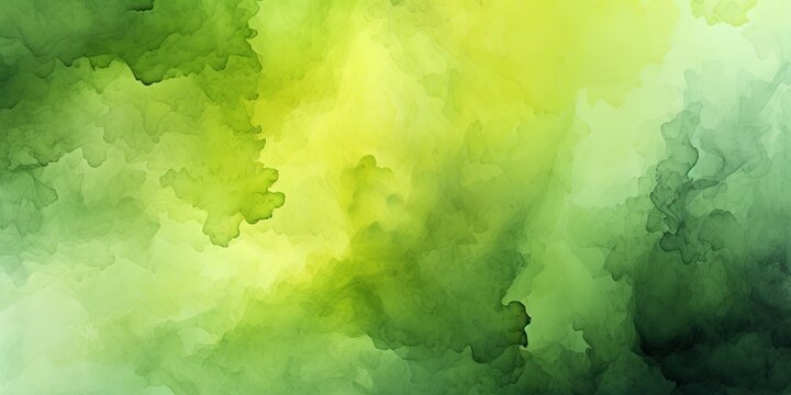 Hand drawn watercolor background. Abstract yellow green watercolor. Artistic background with copy space for design
