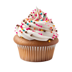 Delicious Cupcake Isolated on Transparent Background