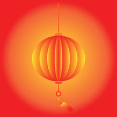 Obraz premium Abstract Chinese lantern for Chinese New Year cards. Traditional decor.