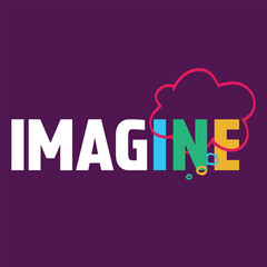 imagine logo design concept editable template