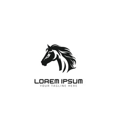Beauty Horse Ranch Stable Stallion Logo design vector icon template
