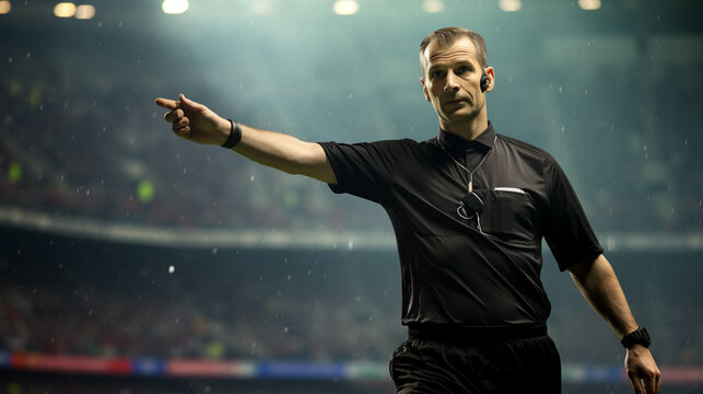 Referee working. Generative AI.