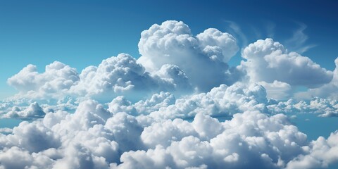 Naklejka premium White cloud with blue sky background