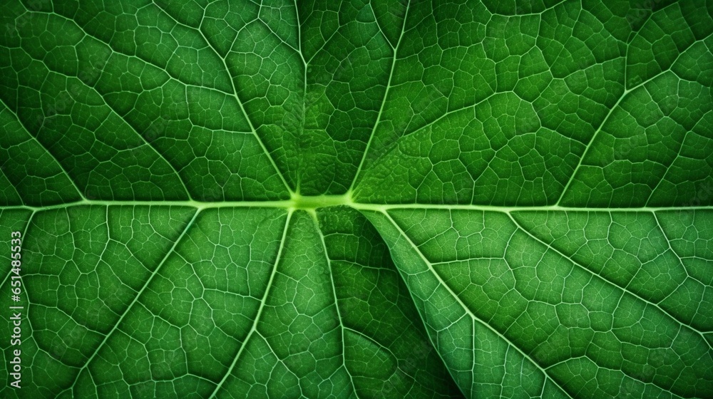 Aufkleber Green leaf background close up view. Nature foliage abstract of leave texture for showing concept of green business and ecology for organic greenery and natural product background. : Generative AI