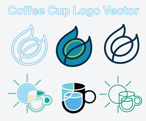 coffee cup icon set illustration. cup a coffee sign and symbol