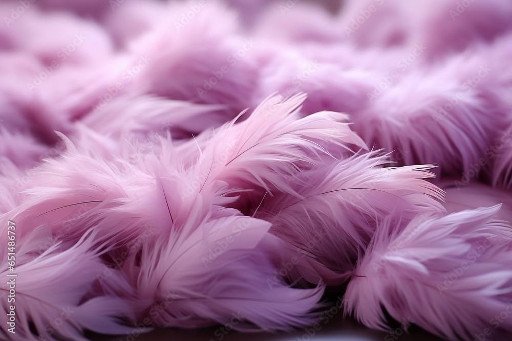 Aufkleber background texture of soft purple feathers : generative ai