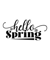 hello spring svg design