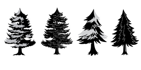 Obraz premium set of trees vector