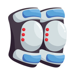 Safety knee pad vector colorful stickers Icon Design illustration. EPS 10 File © Optima GFX