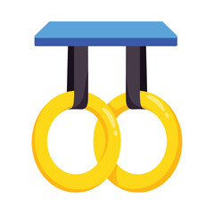 Gymnastic rings vector colorful stickers Icon Design illustration. EPS 10 File