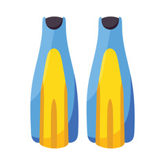 Swimming flippers vector colorful stickers Icon Design illustration. EPS 10 File © Optima GFX