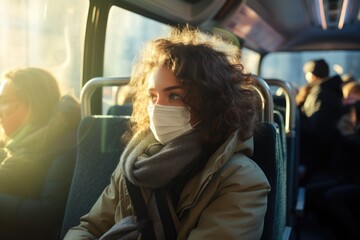 Responsible Individual Wearing Mask in Daily Life