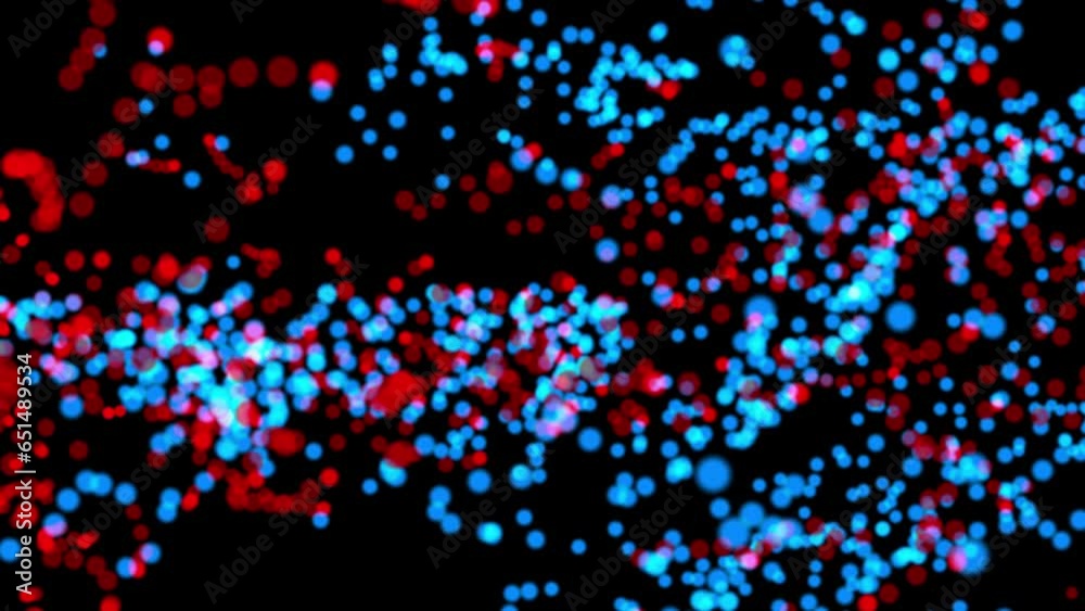Canvas Prints futuristic flying blue cosmic dust on a background of burning particles. movement of high-tech infor