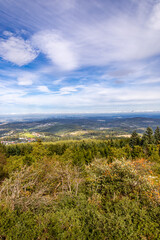 Naklejka premium Schöne Wanderung durch den Hochtaunus am Feldberg an einen wunderschönen Spätsommertag - Hessen - Deutschland