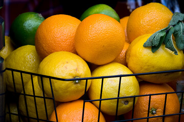 fresh orange fruits in basket