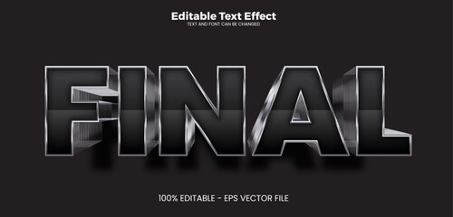 Final editable text effect in modern trend style