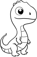 cartoon dinosaur for coloring page