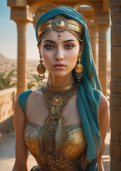 princess of babylon The beautiful Babylonian queen in the hanging gardens of Babylon. Tower of Babel and the beautiful queen.