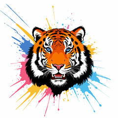 Vibrant Tiger Vector Icon