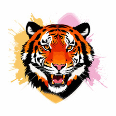 Vibrant Tiger Vector Icon