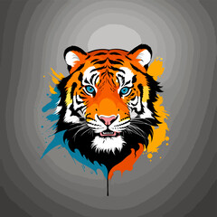Vibrant Tiger Vector Icon