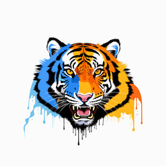 Vibrant Tiger Vector Icon
