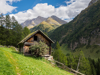 Berghütte in tiroler Alpen