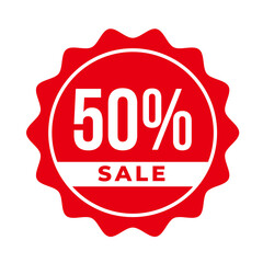 Make Savings Pop with 'SALE' Sticker 50% off