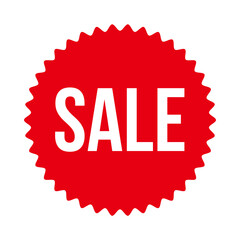 Discount Alert: Red 'SALE' Sticker – Adobe Stock Gem