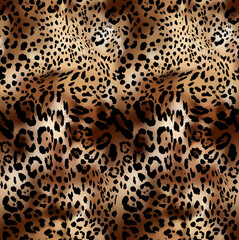 Leopard and zebra pattern design, illustration background, brown leopard and zebra design pattern. Textile print pattern.