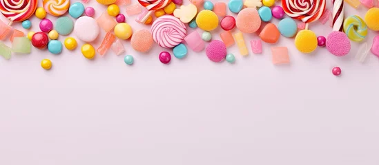 Gordijnen copy space image of with isolated sugar candy © Ilgun