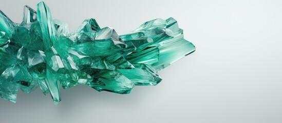 SLA resin used for 3D printing crystal product isolated on a isolated pastel background Copy space