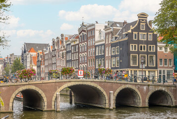 Stone Bridge on the Canal of Amsterdam