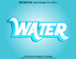 Water 3d text effect and editable text effect