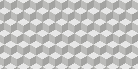 Fototapeta premium Abstract white and gray style minimal blank cubic. Geometric pattern illustration mosaic, square and triangle wallpaper. 