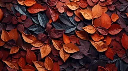 red and yellow leaves - Powered by Adobe