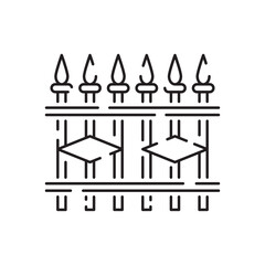 Blacksmith line icon. Sledgehammer icon from general collection. Vector, hammer outline icon isolated on white background. Symbol for web and mobile