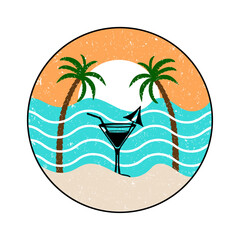 Summer t shirt design, summer best selling t shirt design collection, beach vibes, trending beach stickers, retro vintage t-shirt, summer illustration