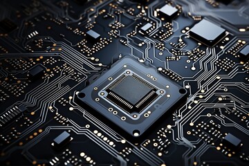 Silver Circuit Symphony, a Futuristic Background Texture Unveiling the Intricate Patterns and Technological Harmony of Circuit Board Brilliance