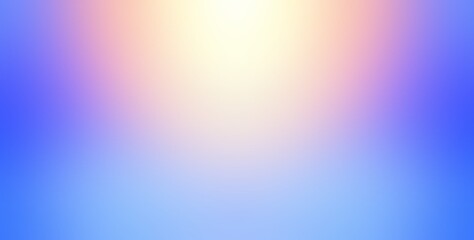 Bright yellow light top on blue background. Simmetrical illustration.